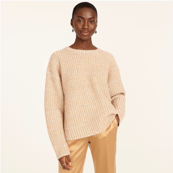 J.crew Cashmere plaited relaxed crewneck sweater - Picture 2 of 4